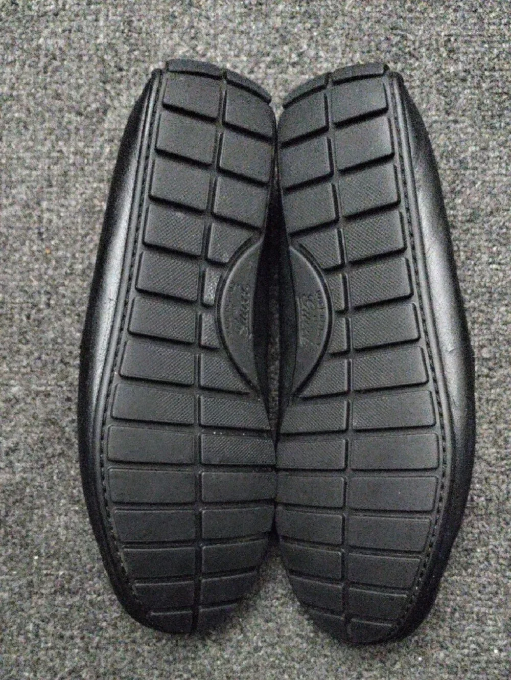 Gucci GG Black Embossed Leather Penny Loafers